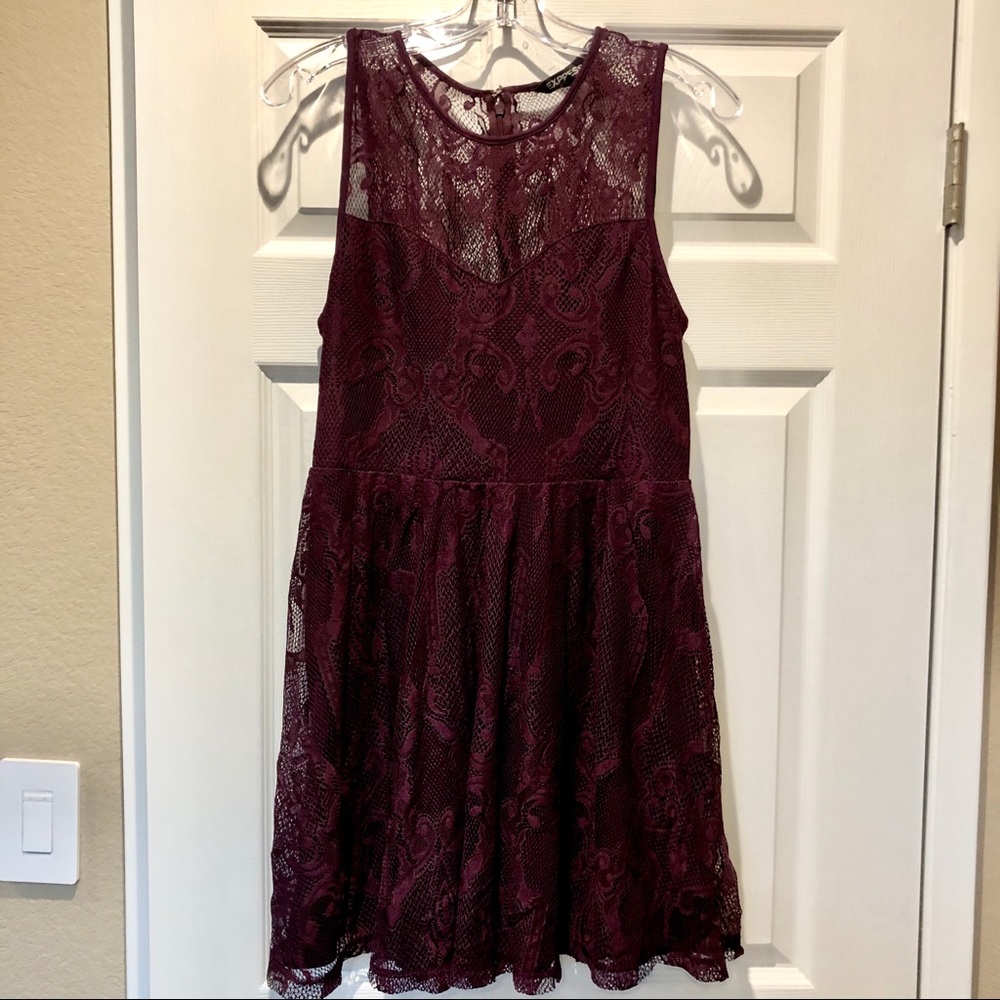 Express Fit & Flare Lace Dress